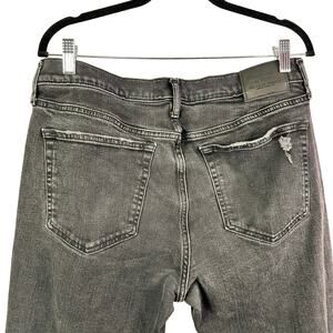 Abercrombie & Fitch Jeans Sz 33 x 32 Black Athletic Skinny Stretch Distressed